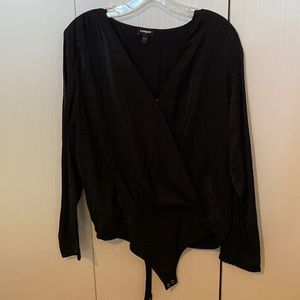 Express black Cross-over bodysuit